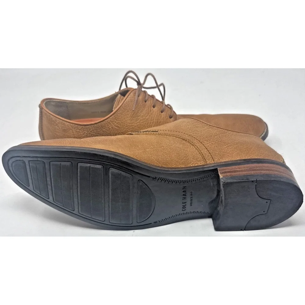 Cole Haan Grand.OS Men's Size 9.5  Tan Leather Oxford C12229